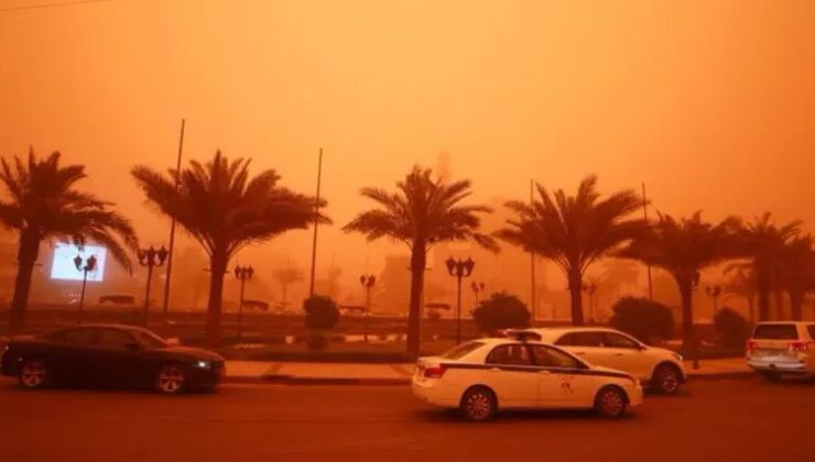 Irak’ta gökyüzü turuncuya boyandı!