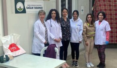 Bursa Osmangazi’den afet bölgesinde sağlık taraması