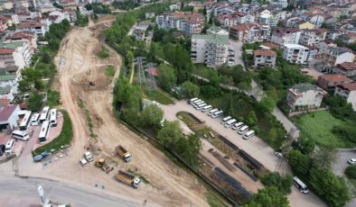 Körfez Kaşkaldere’de kavşak ve bağlantı yolları yapılıyor