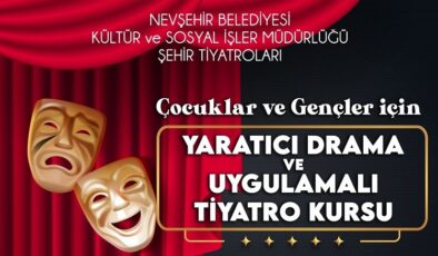 Nevşehir’de yaratıcı drama ve tiyatro kursunda kayıt zamanı