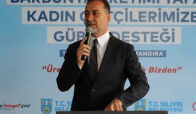 Silivrili üretici kadınlara gübre desteği