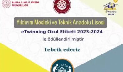 Yıldırım MTAL’ye eTwinning’den ödül