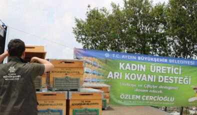 Aydın Büyükşehir’den kadın arıcılara kovan desteği