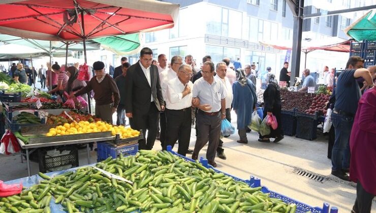 Kayseri Talas Anayurt Pazar Yeri’ne protokolden ziyaret
