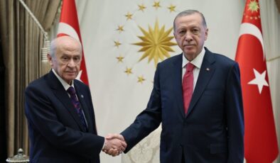 Külliyede Erdoğan-Bahçeli görüşmesi